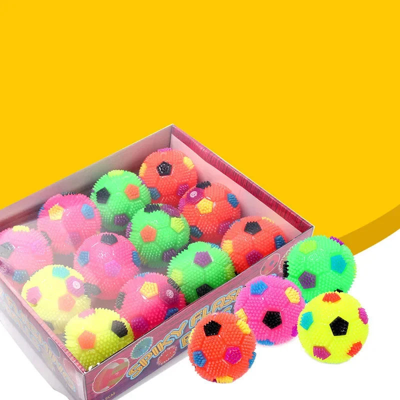 Health Cleans Ball Your Toy Gum Light Dog Squeak Soccer Pet Teeth Bouncy Light And LED Ball And Flashing Dental Promotes Sound