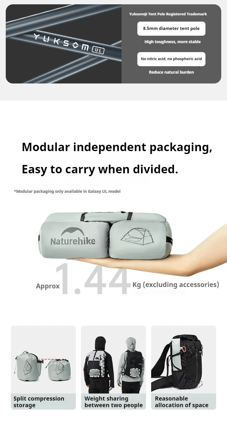 Naturehike Star River UL Camping Tent 15D Silicone Ultralight Portable 2 Person 3 Seasons Outdoor Travel Hiking Tent With Mat