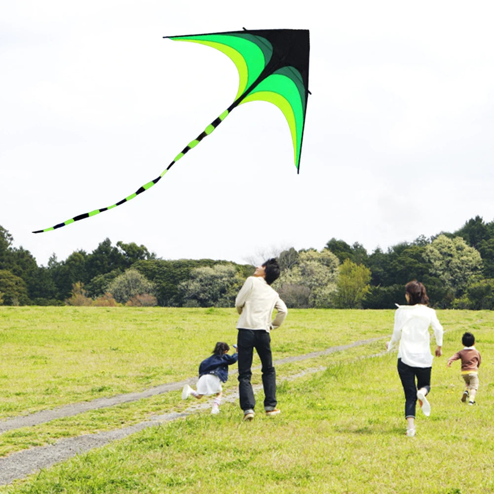 1.6m Large Delta Kite Toy Easy To Fly Primary Stunt Kite 10 Meter Tail Flight Kite with Wheel Line for Kids Adults for Outdoor