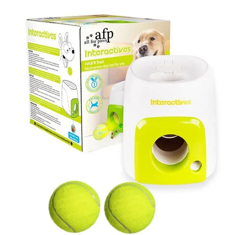 Tennis Ball Machine Throwing Cat Toys Launcher Ball Thrower Feeder Mmachine Smart Chase Automatic Pet Dog Reward