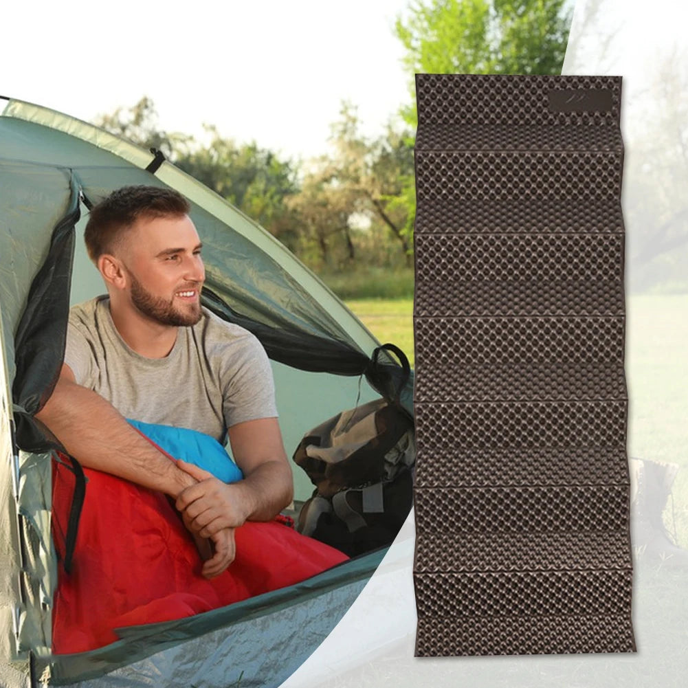 Portable Sleeping Pad with Storage Bag Foldable Camping Mat Aluminum Foil Lightweight Camping Mattress for Outdoor Hiking