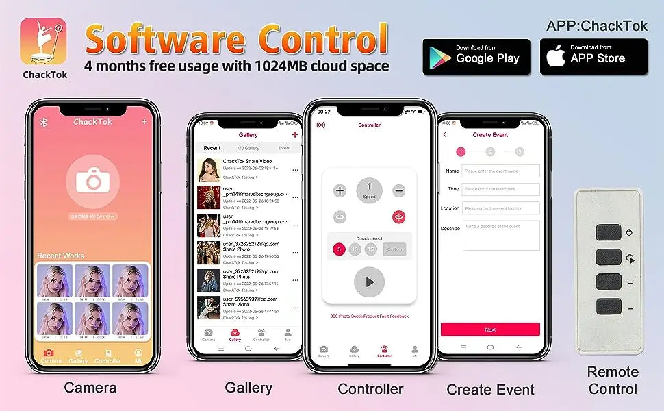 360 Photo Booth insta 360 Machine Camera APP Lights For Parties With Software Logo Customization Automatic 360 Spin Camera Booth