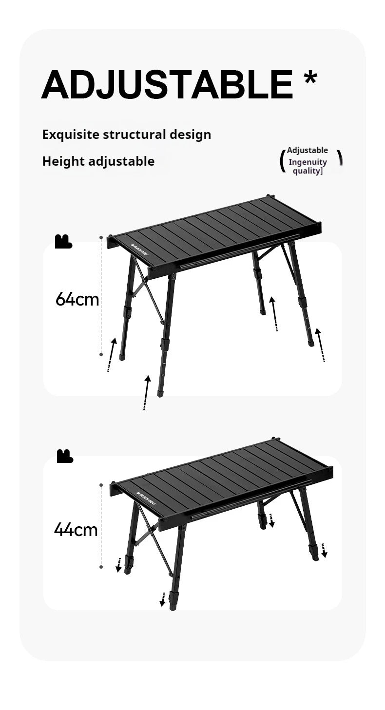 Naturehike BLACKDOG IGT Table Aluminum Alloy Adjustable With Folding Oven Outdoor Camping Multifunctional Portable Picnic Table