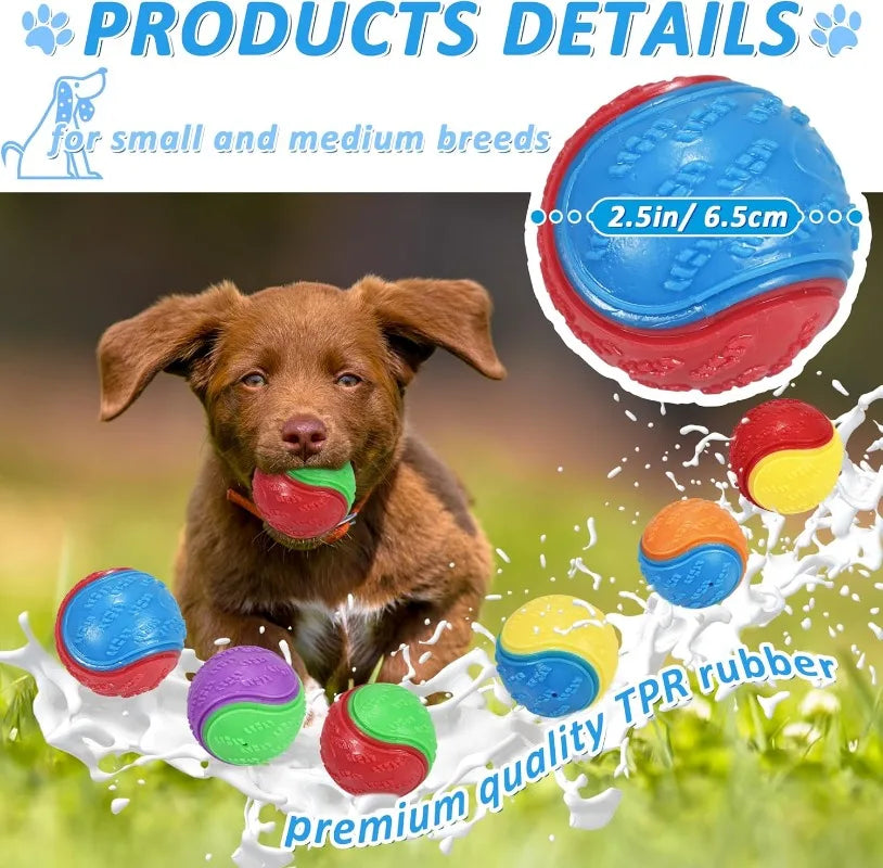 Dog Toys Balls for Training, Tough Ball Toys for Dogs, Fit with Dog Ball Launcher, High Bouncy Dog Ball for Interactive Playing