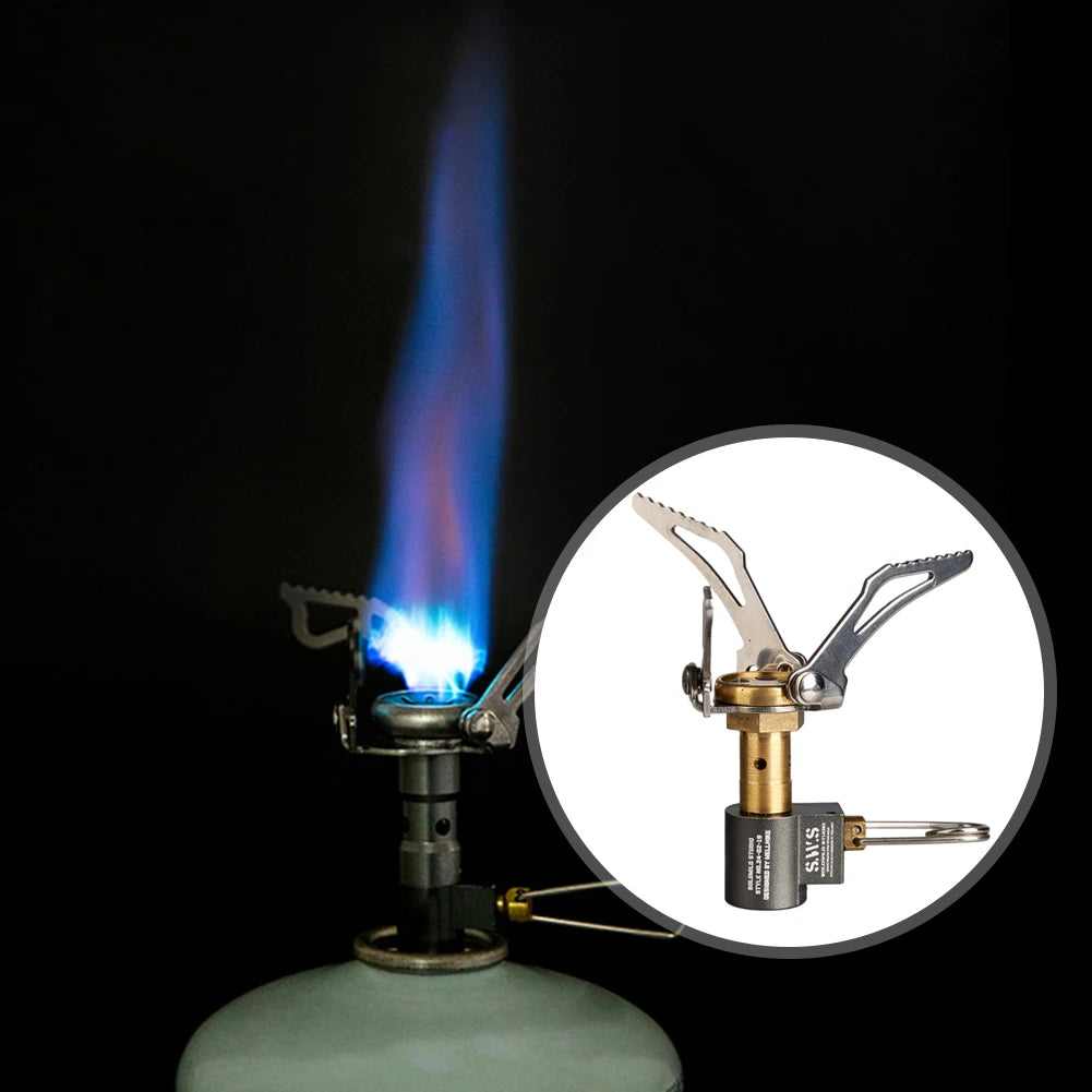 Folding Camping Stove Camping Stove Stand Burner Lightweight Mini Gas Stove Portable Survival Furnace for Outdoor Cooking