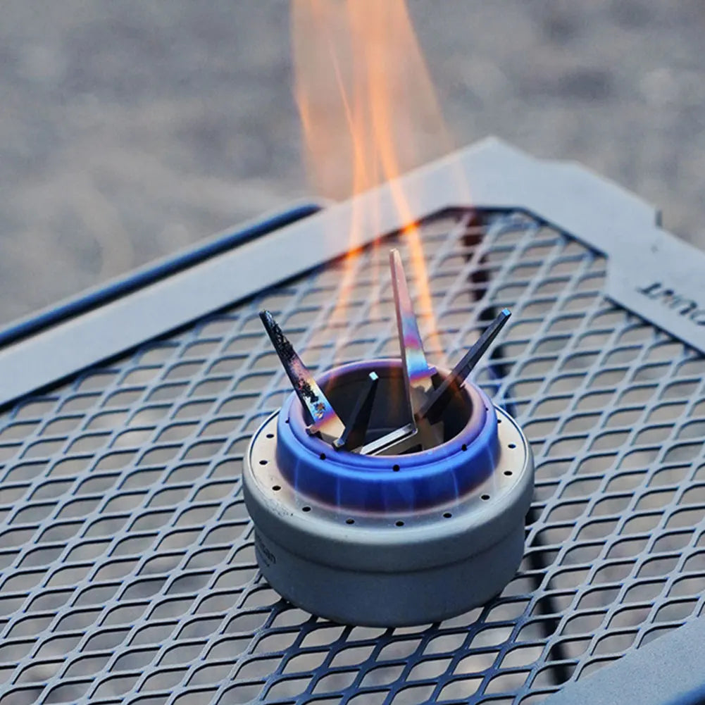 Alcohol Stove Internal Bracket Stainless Steel Portable Alcohol Stove Bracket Detachable Camping Pot Stand for Family Picnics