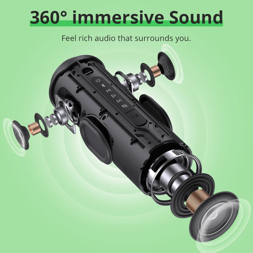 Tronsmart T8 Bluetooth Speaker 40W Outdoor Portable Speaker with Deep Bass, SoundPulse, Waterproof IPX7, APP Control,for Camping