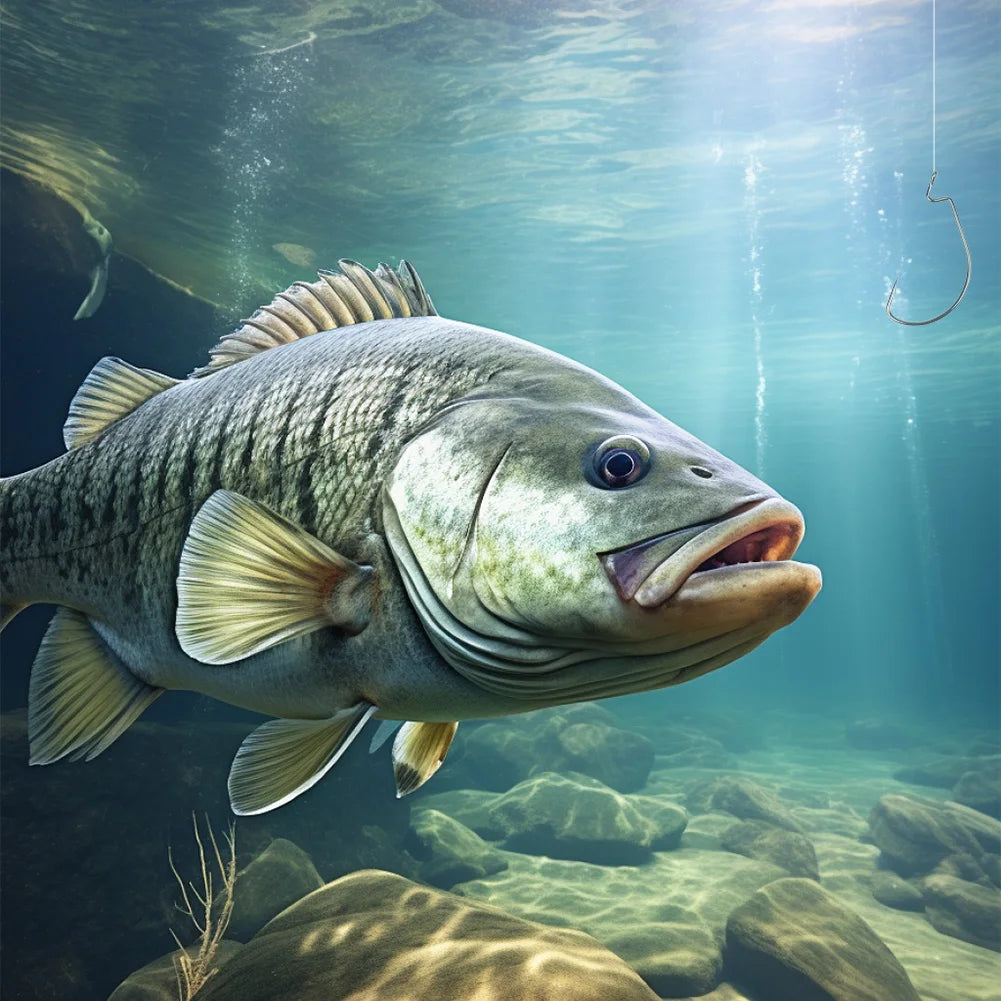 100PCS/Box Barbed FishHooks High Carbon Steel Carp Fishhook Fishing Barbed Hooks for Freshwater Saltwater Fishing Accessories