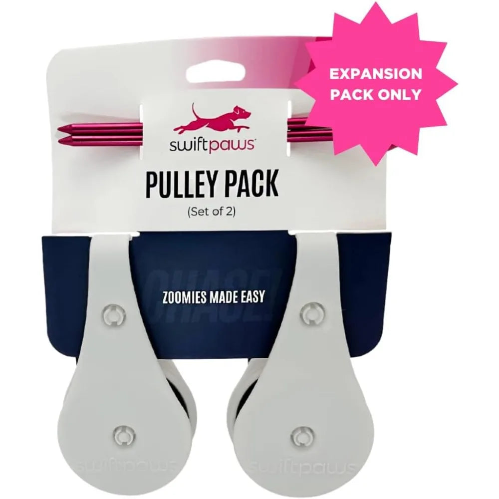 Swift Paws - Field Pulley Set - Expansion Accessory for Home Lure Course Kits Only - Add-On for Interactive Dog Chase Toy - Easy