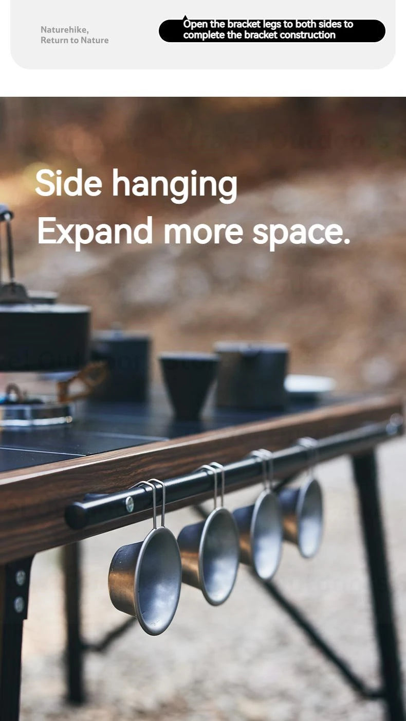 Naturehike Outdoor Folding Table Aluminum Alloy Folding IGT Table Multifunctional Portable Wood Stove Picnic Camping Suppiles