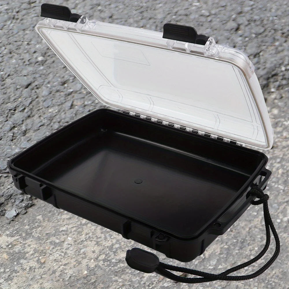 Ackibbik 1pc Waterproof Dry Box Case Watertight Tackle Storage Containers for Kayaking & Boating Floating Fishing Tray Box
