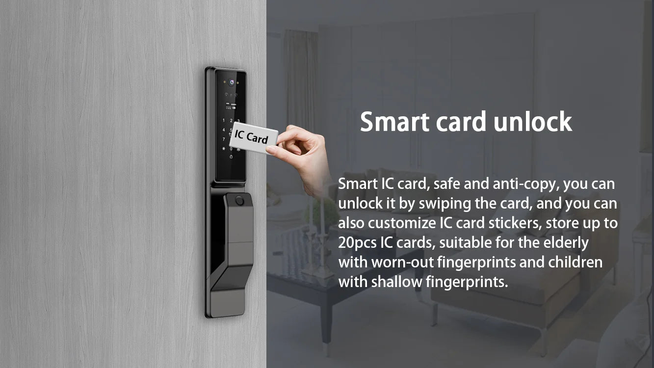 Waterproof Outdoor Smart  Lock Wifi Alexa Tuya APP Aluminium Alloy Material Fingerprint Password Smart Door Lock With Camera