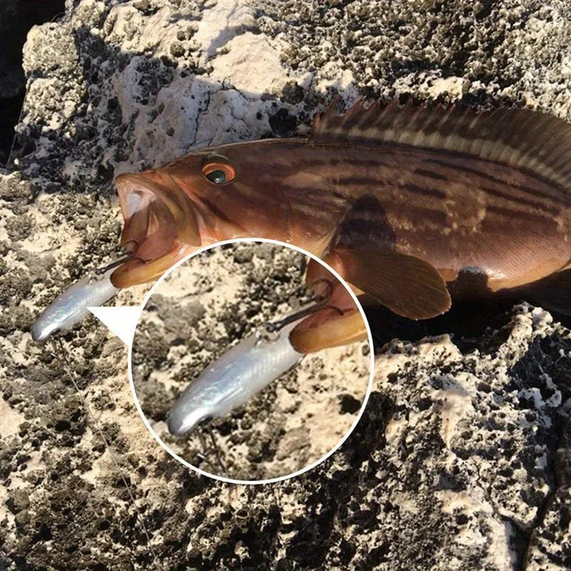 5Pcs Realistic Soft Bait-8Cm Realistic Bait-High-Quality Sharp Hook-For-Use for Freshwater and Salty Fishing