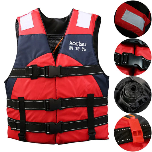 Portable Swim Jacket Reflective Swimming Life Vest Water Sports Safety Vest for Snorkeling Swimming Kayaking Boating