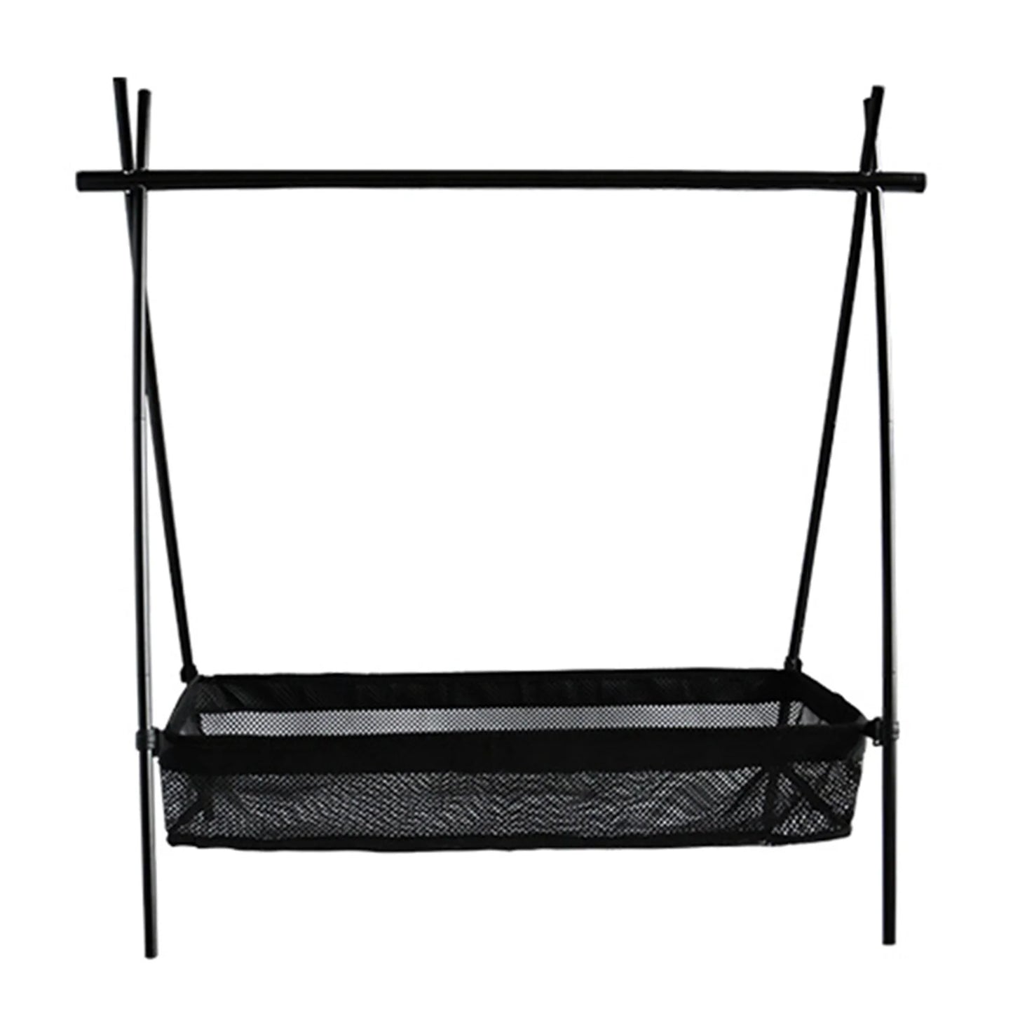 Outdoor Folding Net Bag Picnic Under Table Storage Bag Desk Storage Box Tripod Mesh Basket Organizer for Camping Accessories