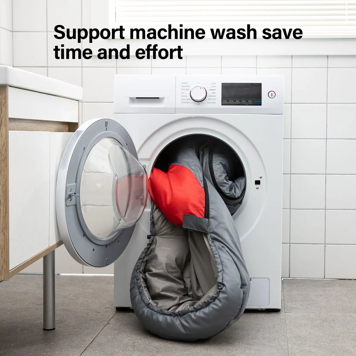 BISINNA 4 Season Camping Sleeping Bag With Pillow Lightweight Waterproof Warm Backpacking Sleeping Bag for Outdoor Hiking