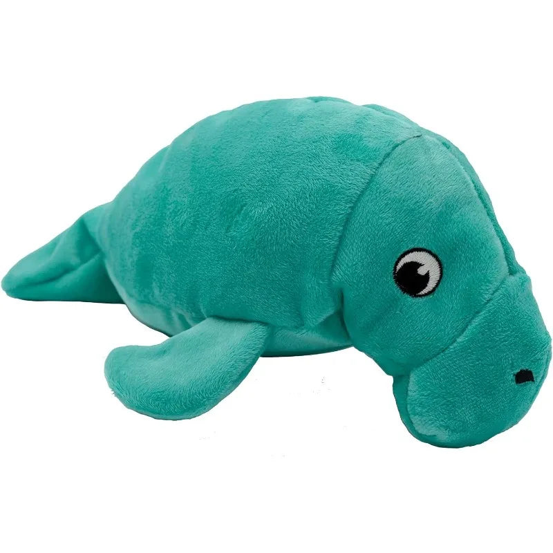 Pet toys, puppy toys, polyester fiber filled manatee and fish plush toys, suitable for medium and large dogs