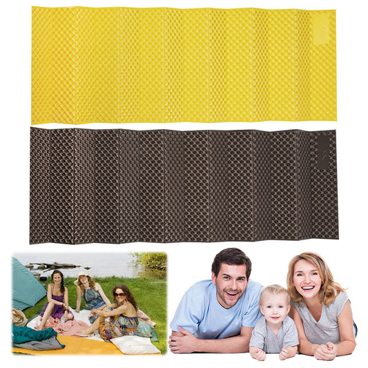 Portable Sleeping Pad with Storage Bag Foldable Camping Mat Aluminum Foil Lightweight Camping Mattress for Outdoor Hiking