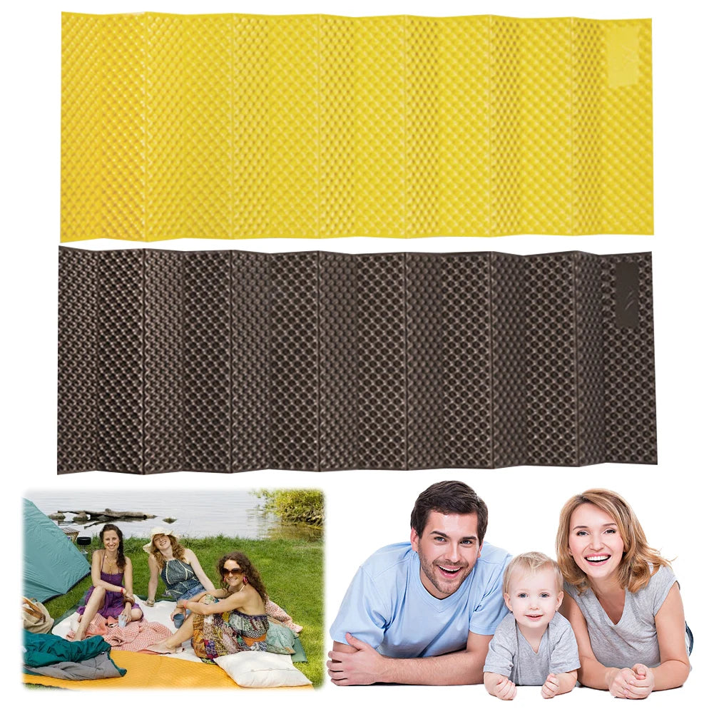 Portable Sleeping Pad with Storage Bag Foldable Camping Mat Aluminum Foil Lightweight Camping Mattress for Outdoor Hiking