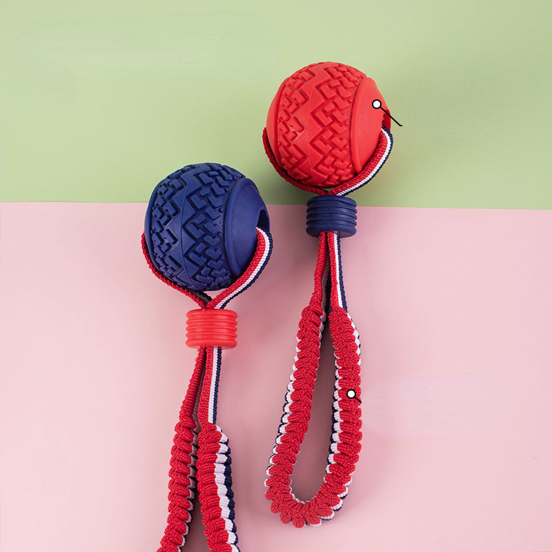 Interactive Training Knot String Rope Puppy Dogs Toy Balls Ball Molar Resistant Bite Cleaning with Chewing Pet Toys Tooth Dog