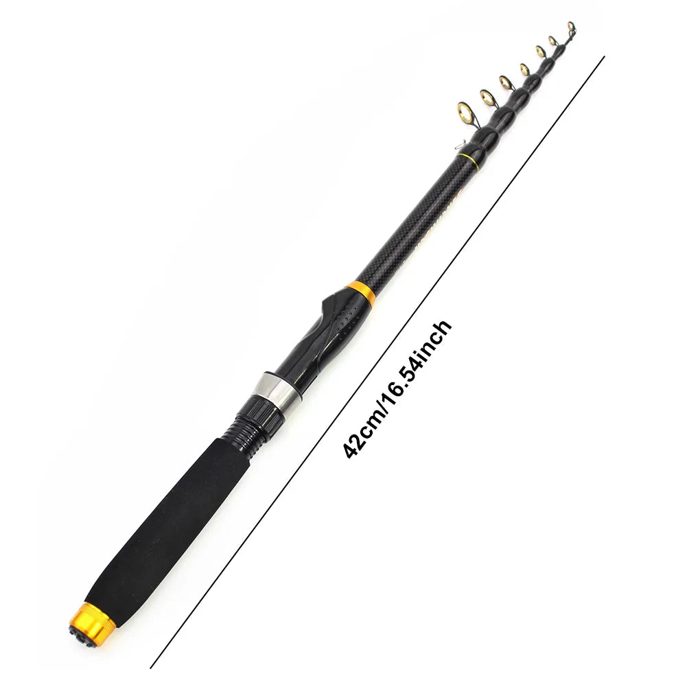 Carbon Fiber Spinning Rod Telescopic Travel Fishing Pole Carp Fishing Rod for Carp Fishing
