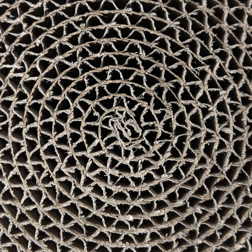 Interactive Cat Scratcher Toy with Spinning Ball Corrugated Cardboard Furniture Protector Catnip Included Fun Exercise Batting