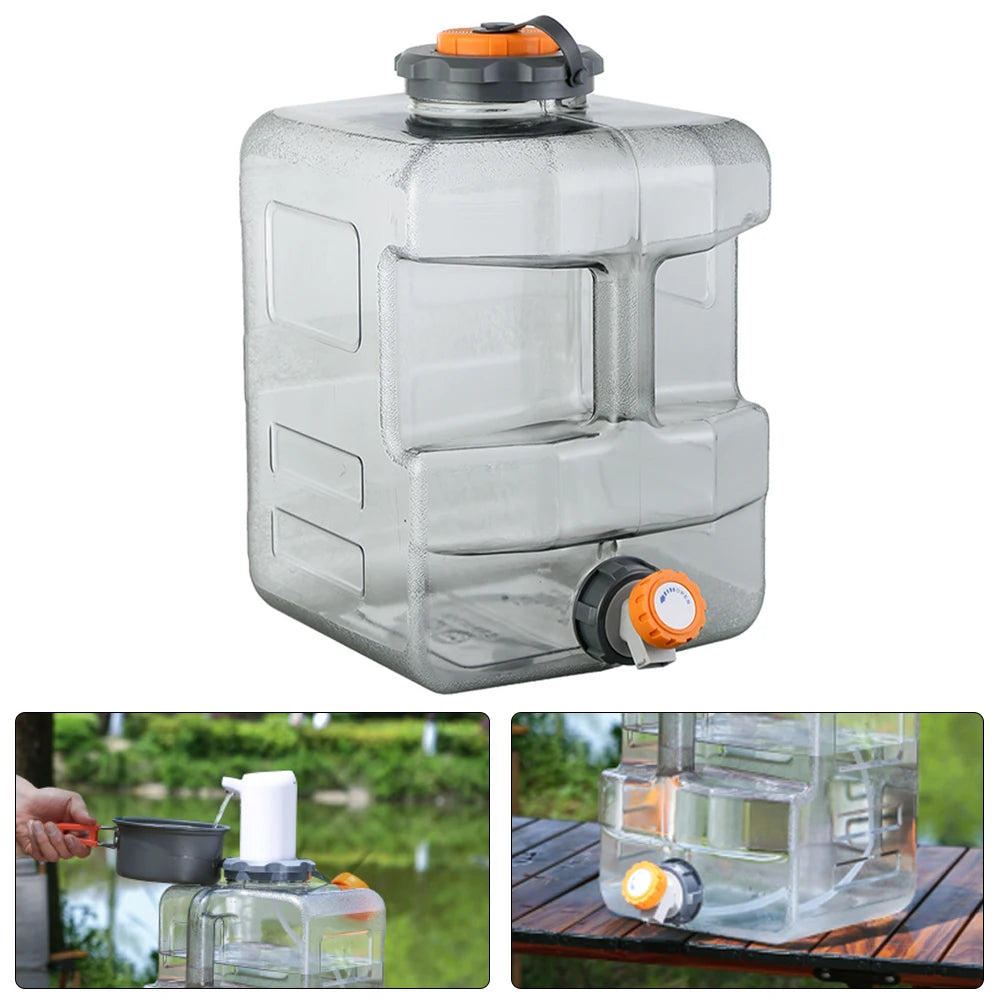 8L /12L /15L Camping Water Jug with Spigot Emergency Water Storage Portable Water Tank for Outdoor Hiking Camping Home Use