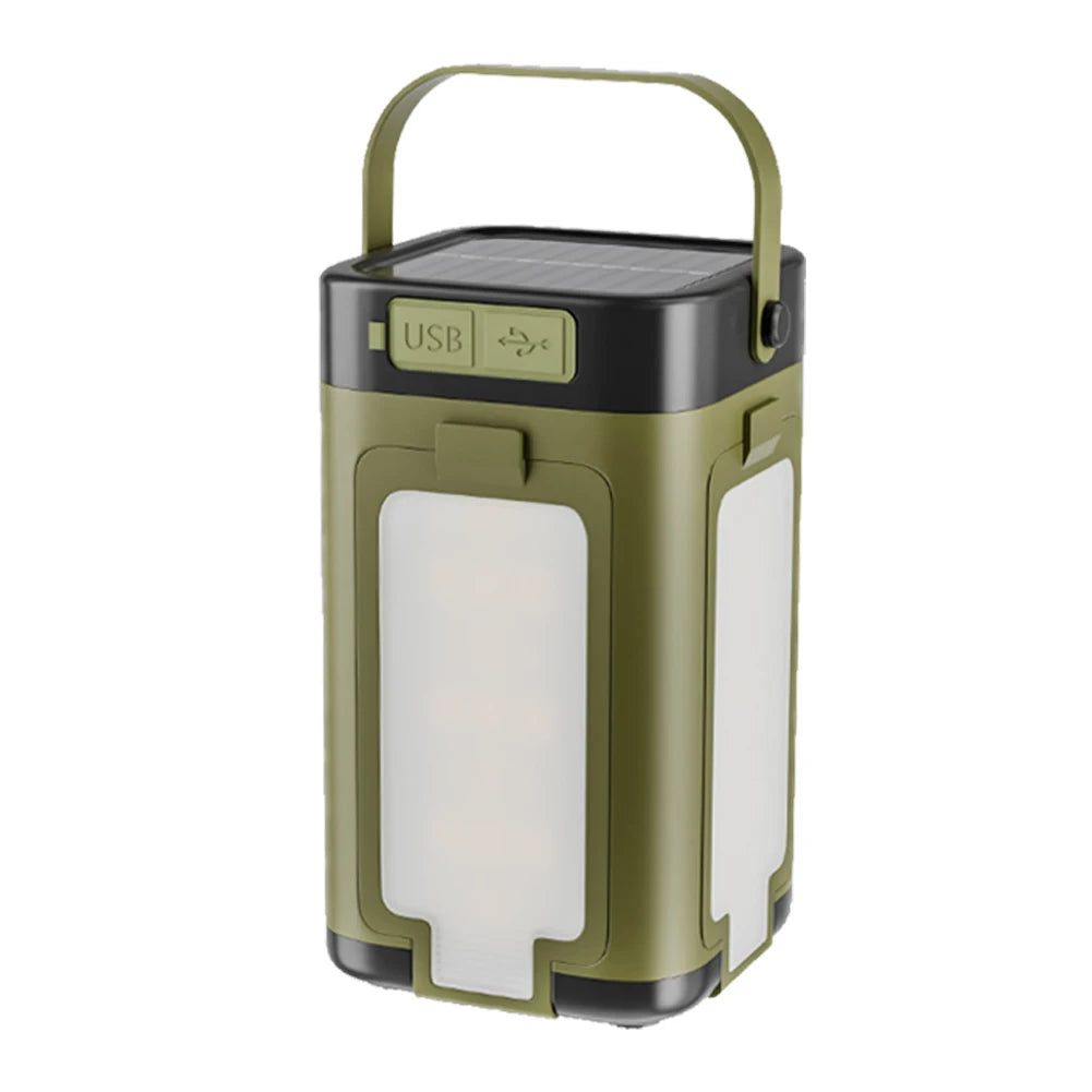 Foldable Camping Light Power Bank Rechargeable Lantern Solar Camping Lantern LED Tent Light for Camping Hiking Fishing
