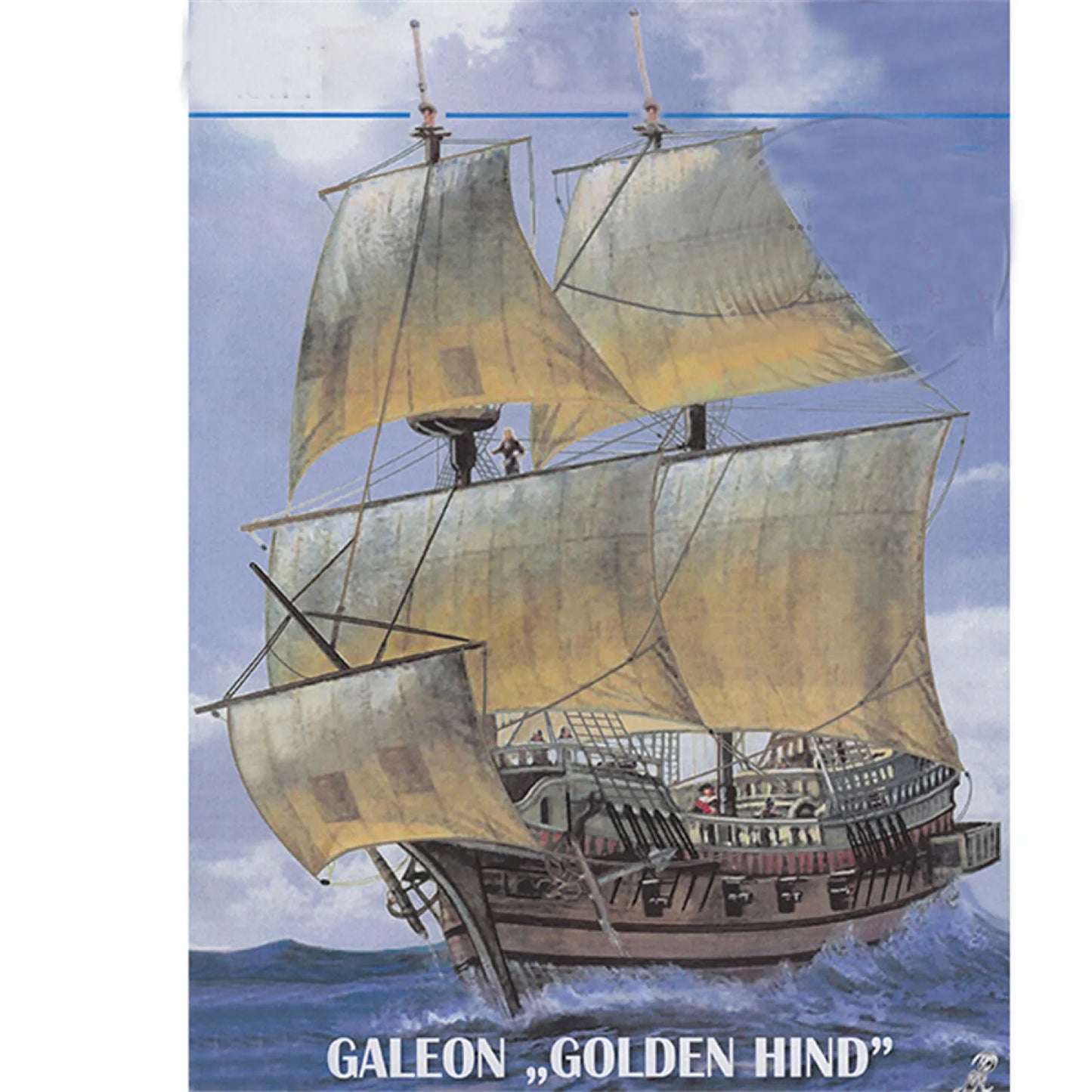 3D Paper Puzzle 1/100 Galeon Golden Hind Sail Battleship DIY Paper Model Sailboat Craft Assembly Kit Easy to Build Kids Toy Gift