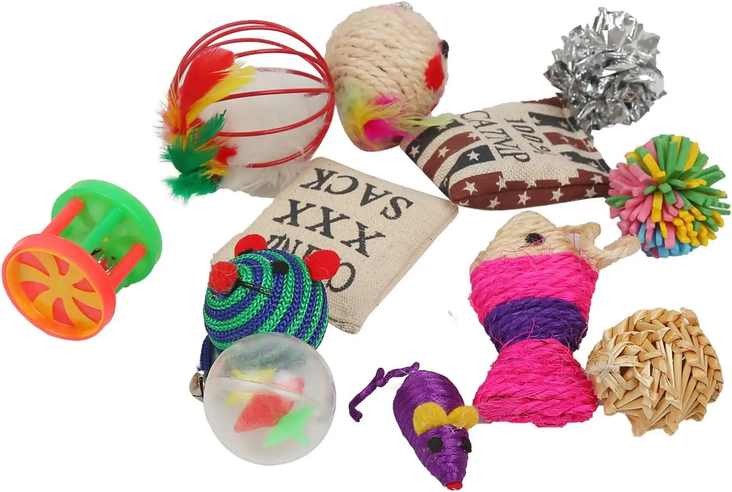 20 piece set of fashionable cat toys