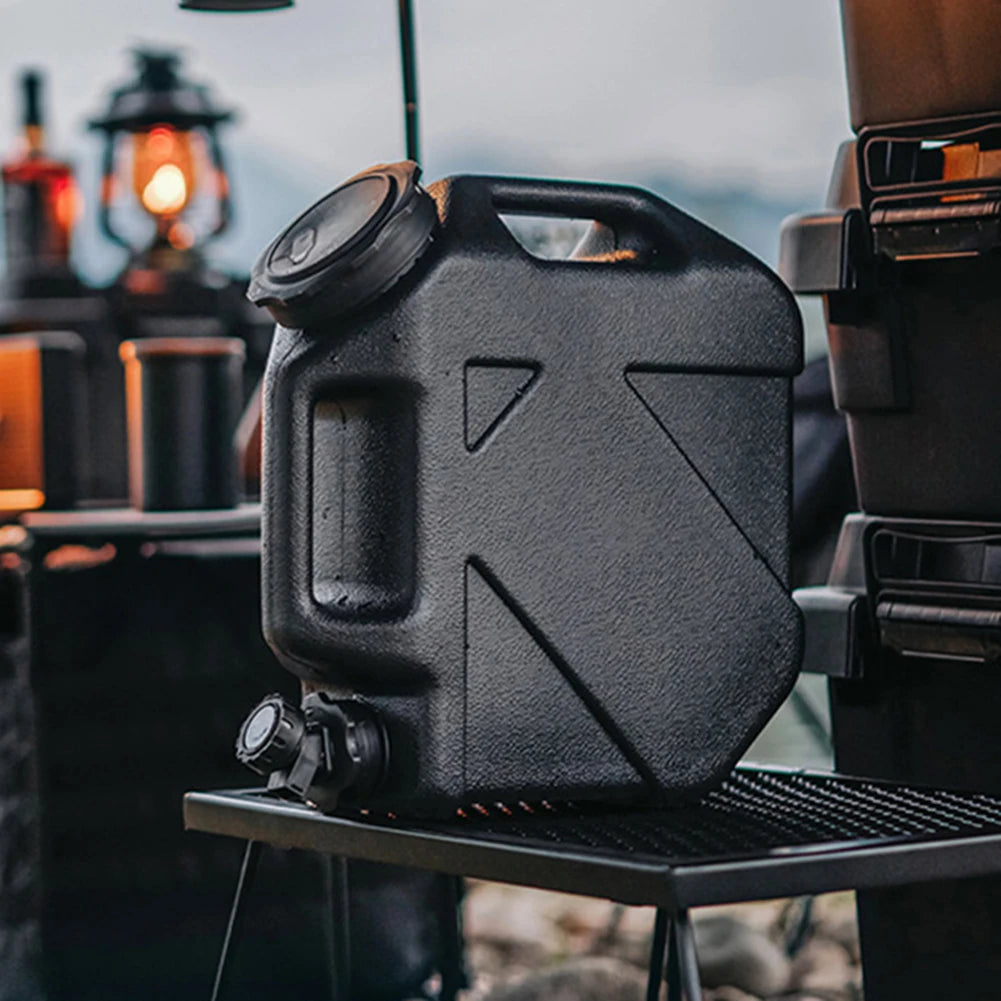 Portable Camping Bucket Water Storage 10L Large Capacity Drinking Water Canister with Detachable Faucet Travel Camping Supplies