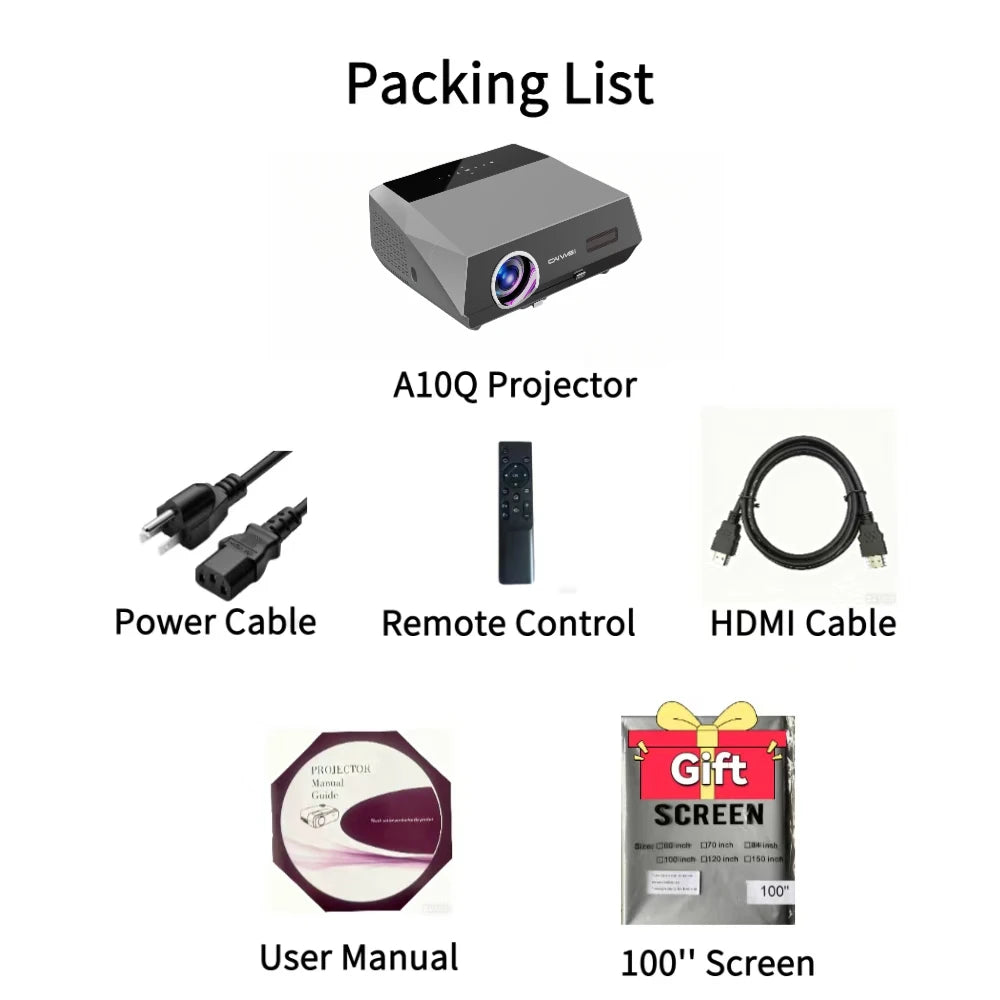 4K Projector for Movies 3500 ANSI Native Full HD Android TV Projector Home Theater Daylight Halloween Video Projectors 5G Wifi