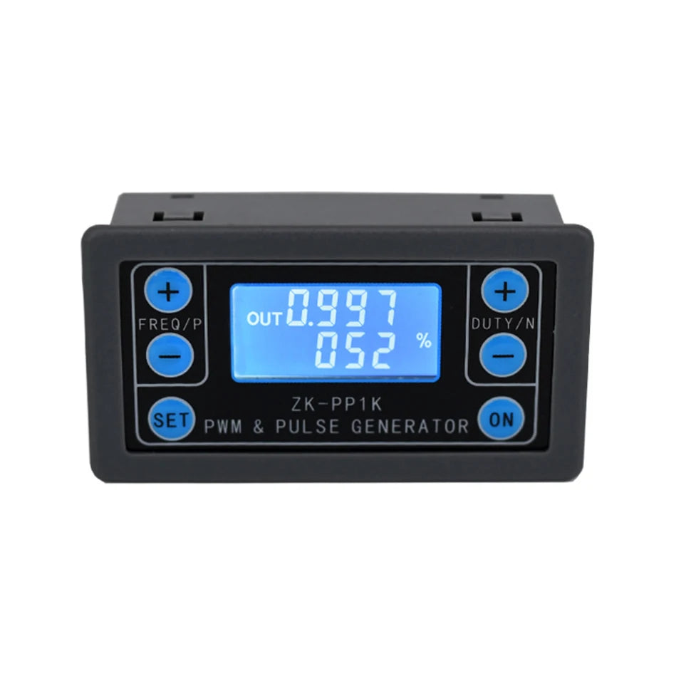ZK-PP1K Dual Mode LCD PWM Signal Generator 1-channel 1HZ-150KHZ Pulse Frequency Duty Cycle Adjustable Square Wave Generator