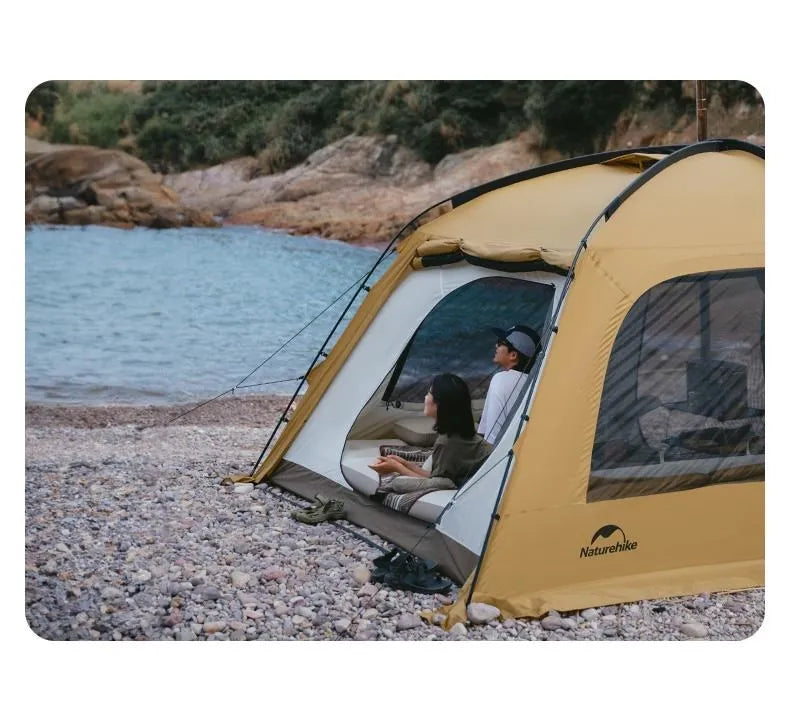 Naturehike Dunes 10.9 Camping Tent 6 People 4 Seasons Dome Extended Canopy Outdoor Waterproof Large Space Tent With Chimney Hole