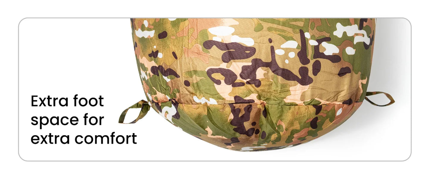 OneTigris Military Camo Mummy Sleeping Bag 0~15C Portable Ultralight Single Sleep Bag For Adult Jungle Survival Camping Hiking