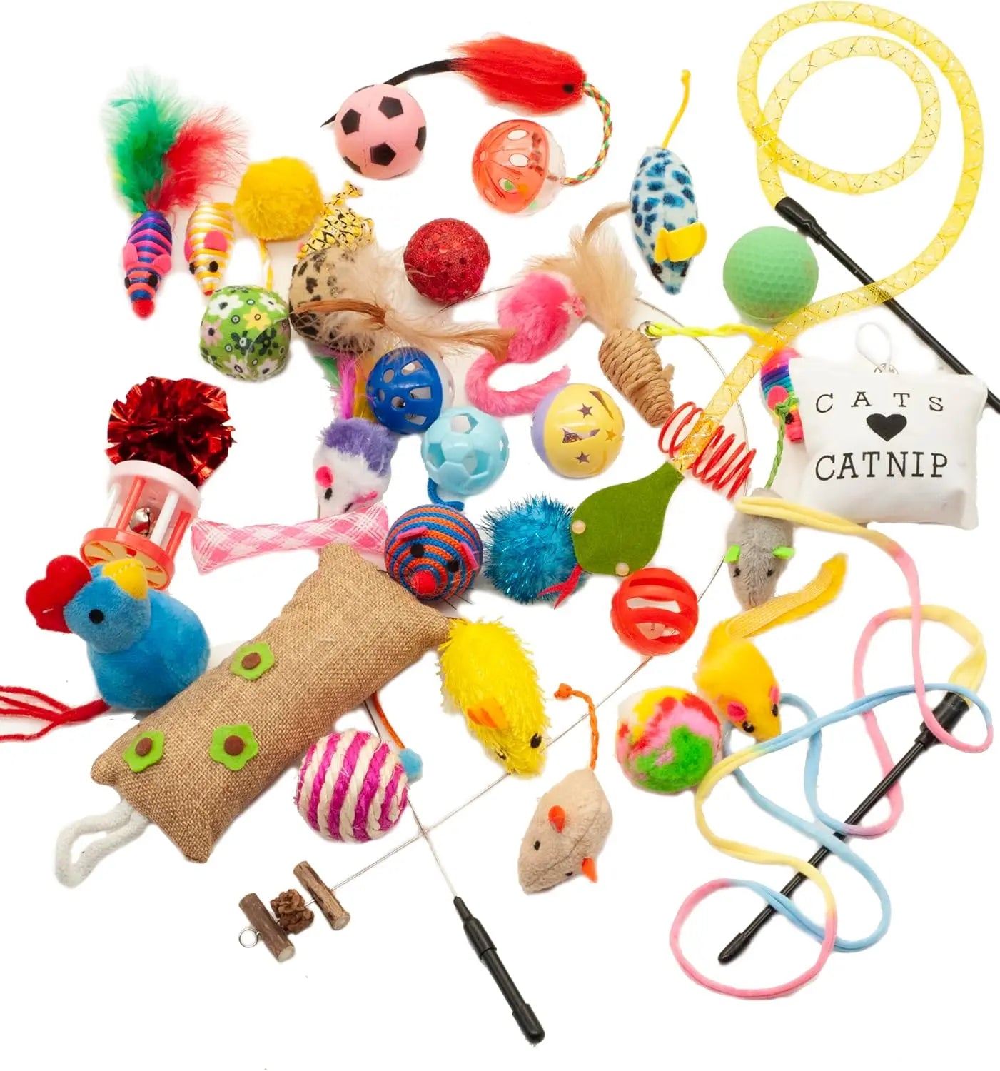 20 piece set of fashionable cat toys
