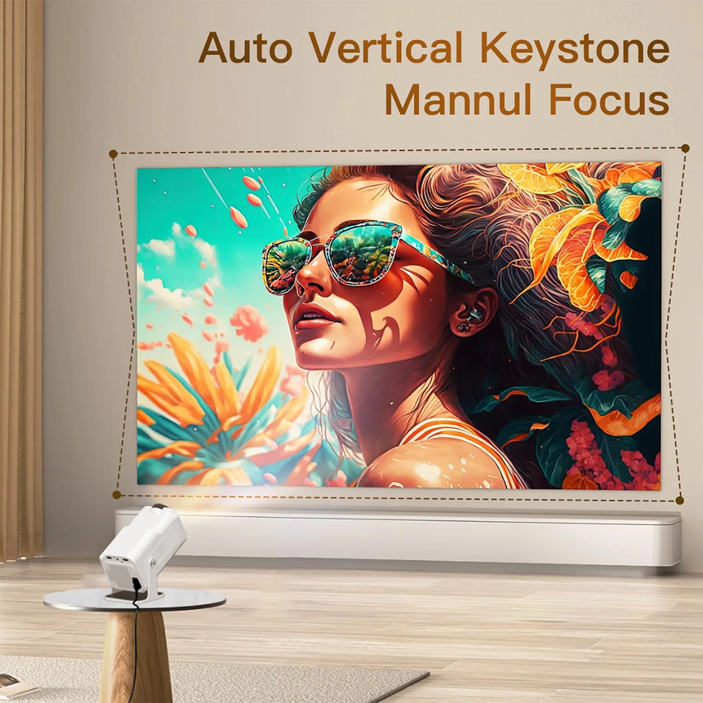 LYNCAST HY320 Smart Projector Android 11 MINI Portable Home Cinema Dual WiFi6 400ANSI BT5.0 Remote Control Projection 1080P