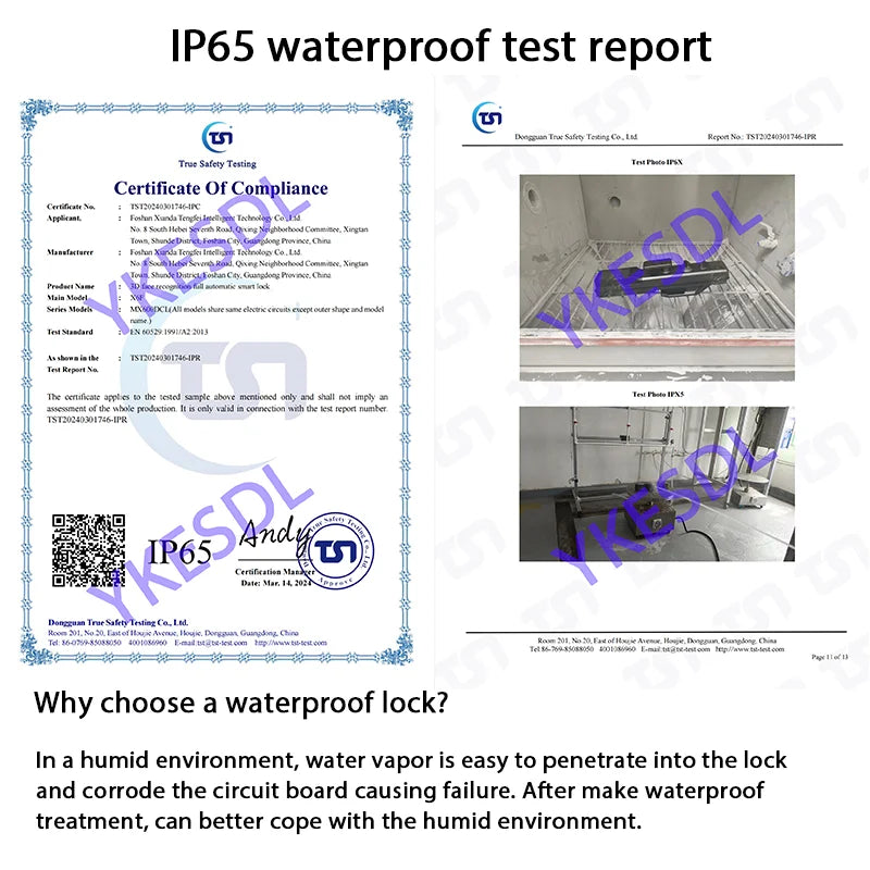 Waterproof Outdoor Smart  Lock Wifi Alexa Tuya APP Aluminium Alloy Material Fingerprint Password Smart Door Lock With Camera