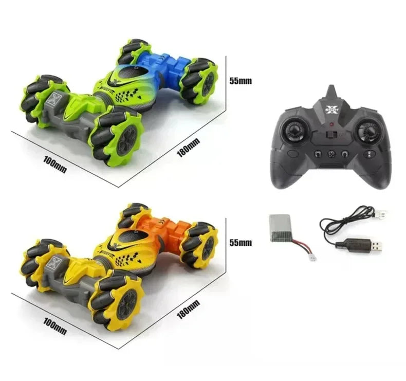 Newest 4WD RC Stunt Car 2.4G Radio with 1/2/3 Battery Remote Control Cars RC Watch Gesture Sensor Rotation Electronic Toys Gifts