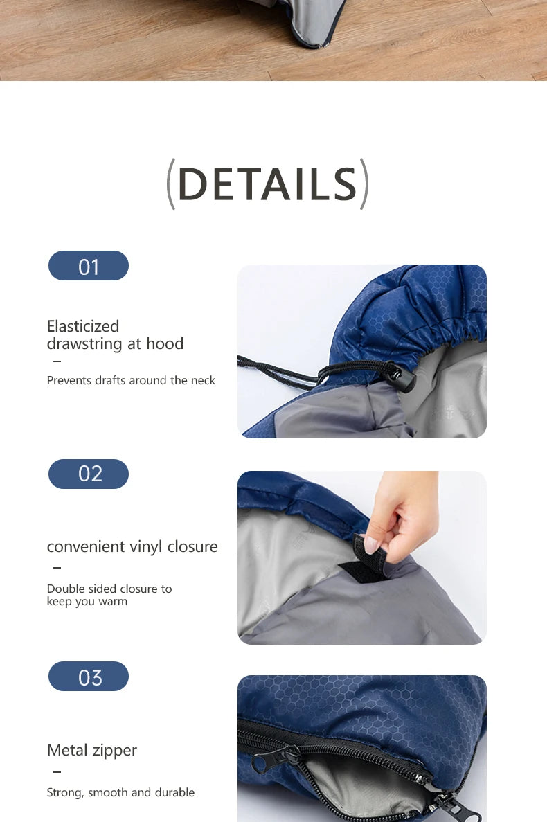 BISINNA Camping Sleeping Bag Ultralight Waterproof Warm Envelope Backpacking Sleeping Bags for Outdoor Traveling Hiking