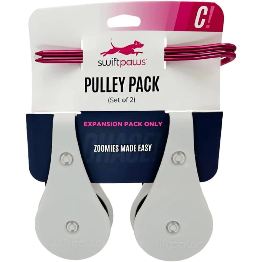 Swift Paws - Field Pulley Set - Expansion Accessory for Home Lure Course Kits Only - Add-On for Interactive Dog Chase Toy - Easy