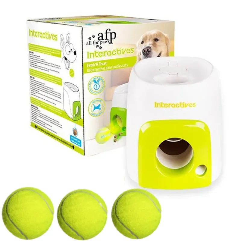 Tennis Ball Machine Throwing Cat Toys Launcher Ball Thrower Feeder Mmachine Smart Chase Automatic Pet Dog Reward