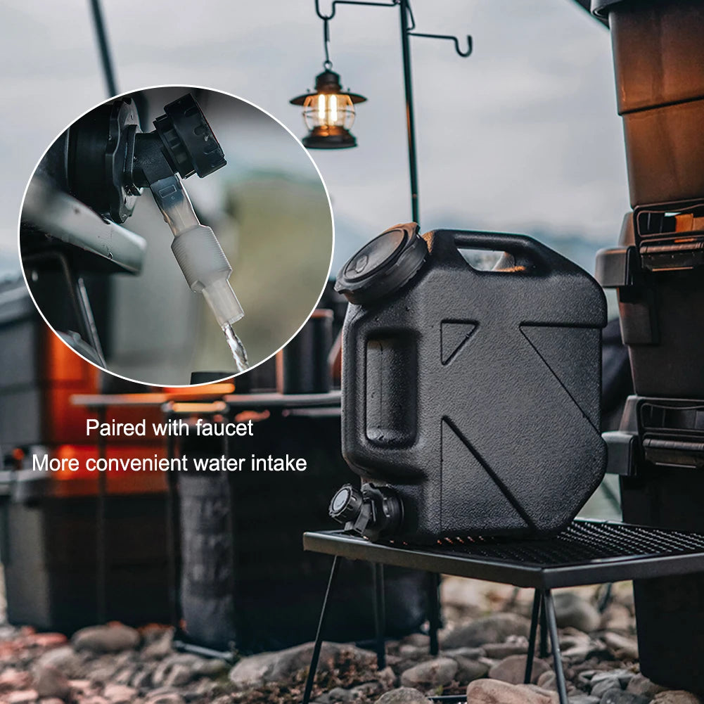 Portable Camping Bucket Water Storage 10L Large Capacity Drinking Water Canister with Detachable Faucet Travel Camping Supplies