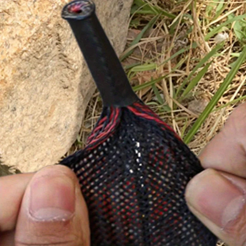 Ackibbik 4pcs/set Rod Socks Fishing Rod Sleeve, Rod Covers for Spinning Baitcasting Rod Fishing Pole Covers with Elastic Strap