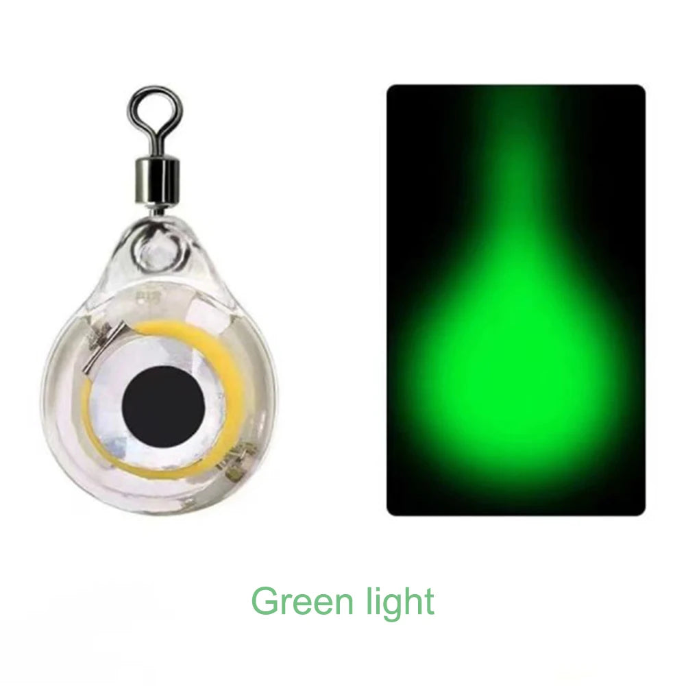 500-10pcs Mini Fishing Lure Light LED Deep Drop Underwater Eye Shape Fishing Squid Fishing Bait Luminous Lure to Attracting Fish