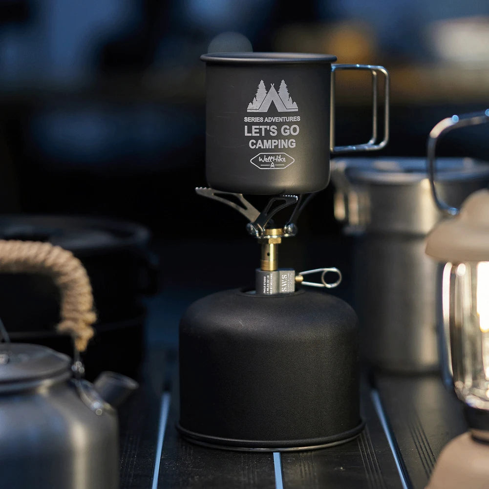 Folding Camping Stove Camping Stove Stand Burner Lightweight Mini Gas Stove Portable Survival Furnace for Outdoor Cooking